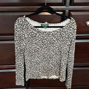Lauren by Ralph Lauren Long Sleeved animal print Shirt. Large.
